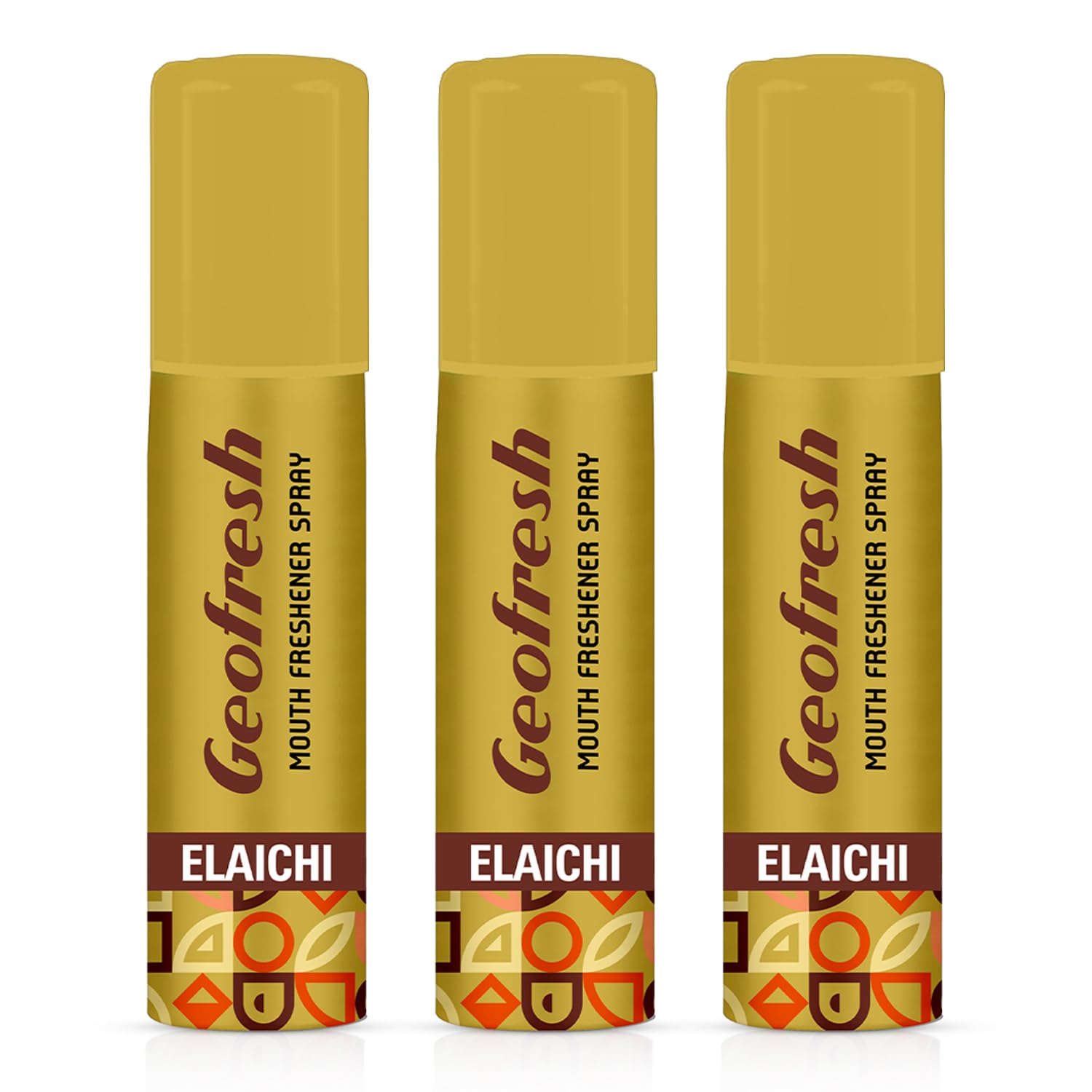 Geofresh Elaichi Breath Refresh | Your Pocket-Sized Burst of Natural Freshness | Power of 150+ Sprays in a Bottle | Fights Odour & Supports Oral Hygiene | Alcohol-Free and On-the-Go Use Pack of 3 (15g each)