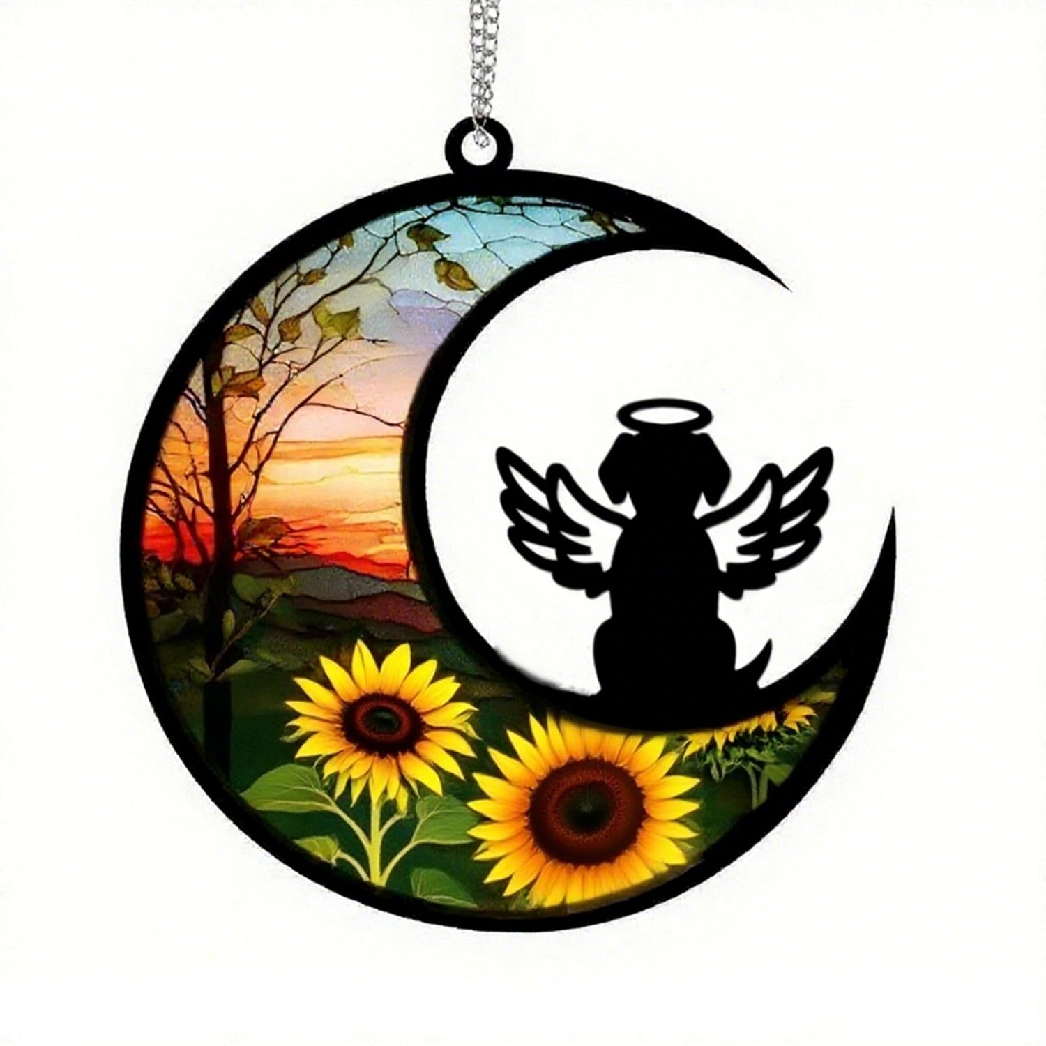 Dog Memorial Suncatcher Memorial Gifts for Loss of Dog Remembrance Gifts Pet Sympathy Gifts Stained Glass Window Hanging Gifts for Dog Lovers,Dog Passing Away Gifts โ image 1