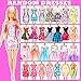 71 Pcs Doll Clothes and Accessories, 5 Wedding Gowns 9 Fashion Dresses 3 Tops 3 Pants 3 Bikini Swimsuits 20 Shoes for 11.5 inch Doll Christmas Stocking Stuffers Girls Gift Age 5-7 8-10