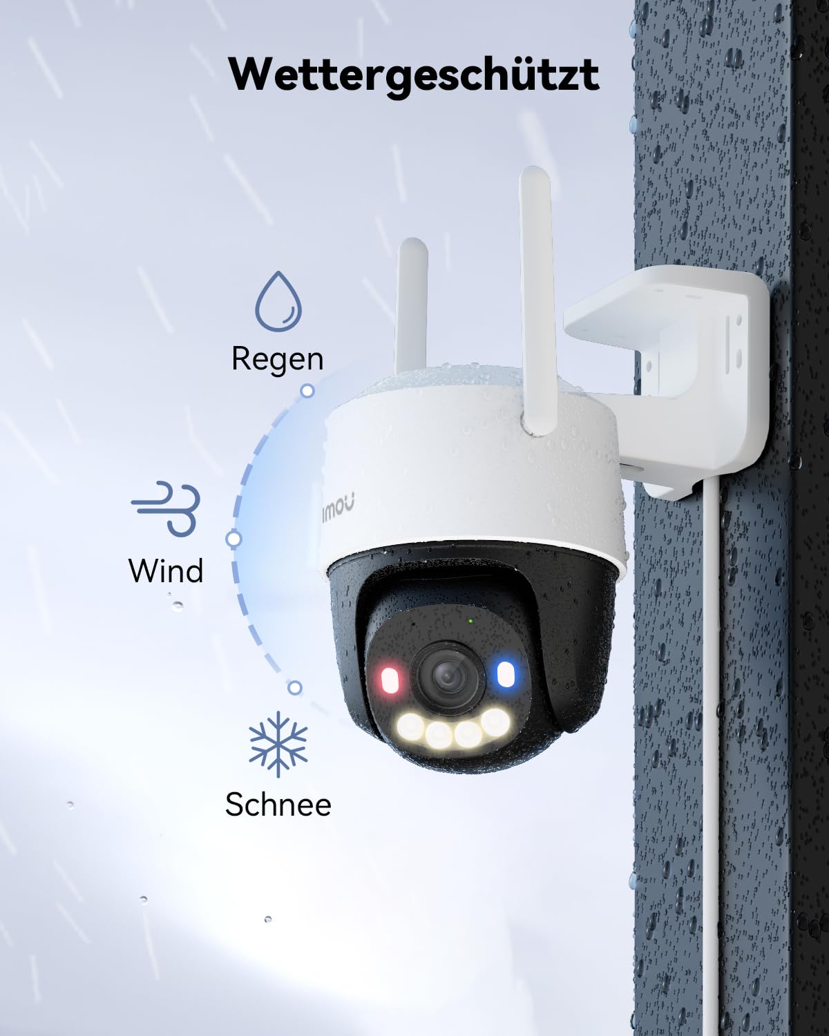 Imou 4K 8MP PoE Überwachungskamera Aussen, KI-Personen/Fahrzeugerkennung, Farb-Nachtsicht, 360° PTZ WLAN Überwachungskamera Außen, Smart Tracking, 2-Wege-Audio, Sirene, IP66 Privatmodus 512GB Lagerung
