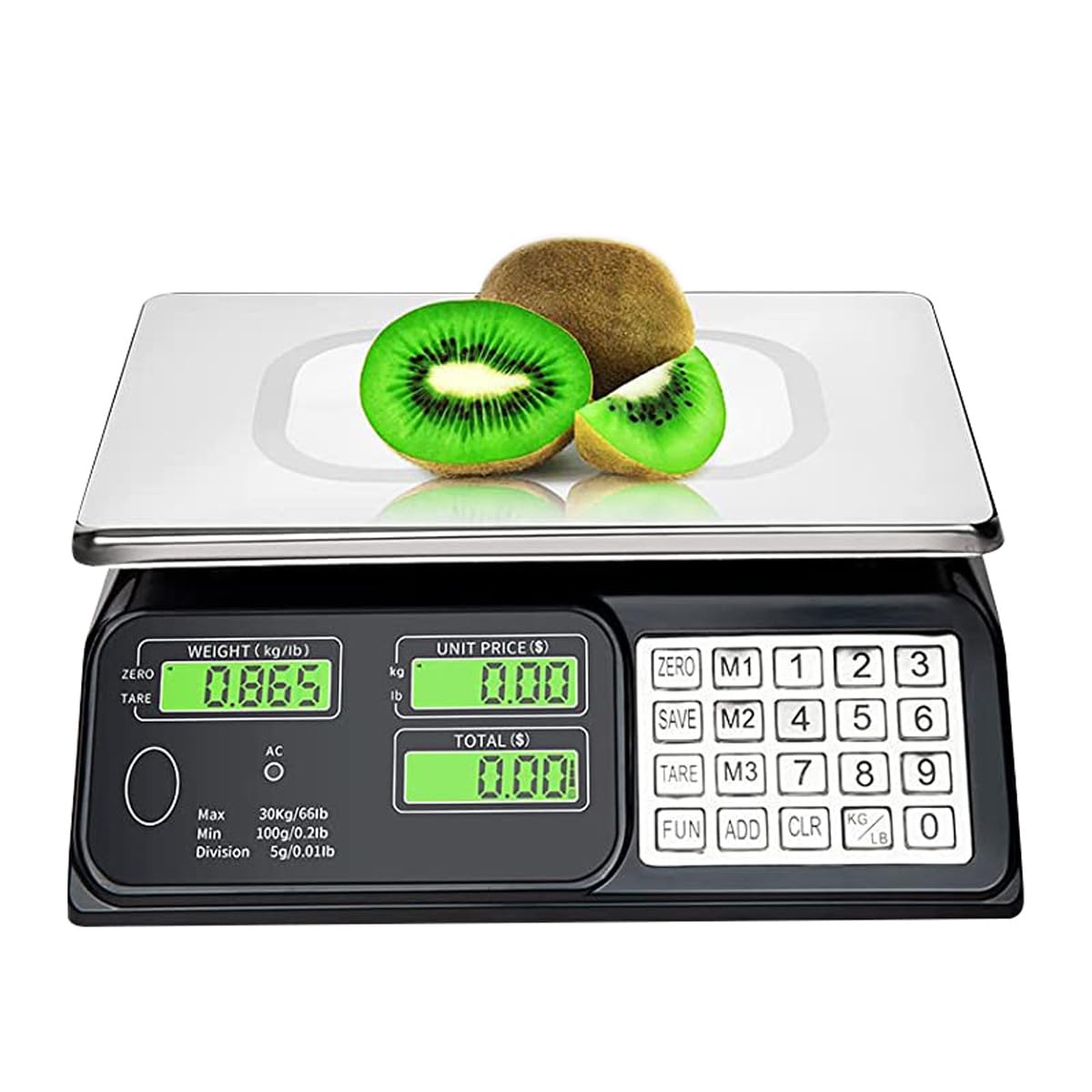HDWR WagPRO-S30A Balance Commerciale À Calcul de Prix - Plateforme Électronique Précise avec Écran LCD Double Face