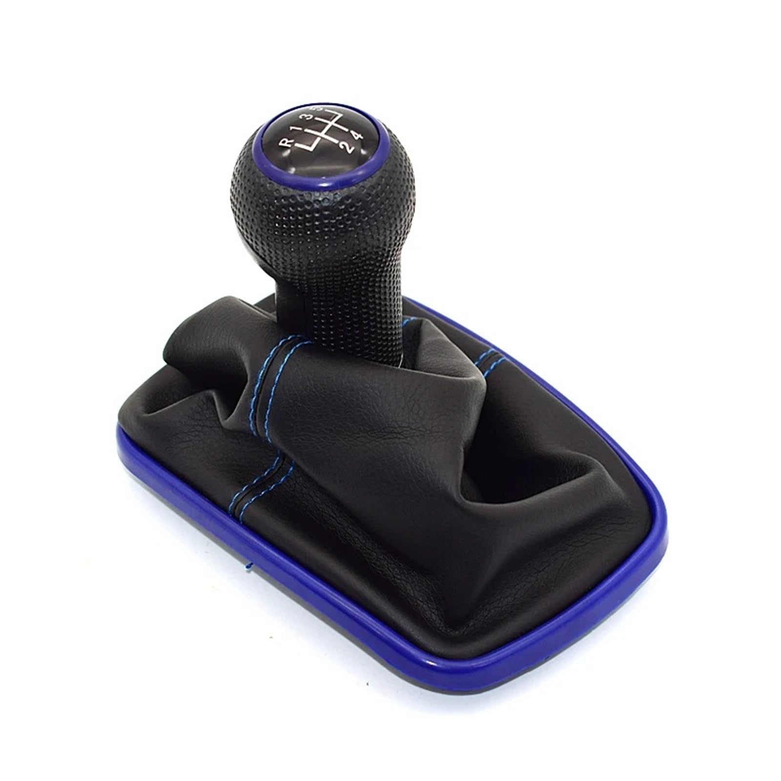 tusgt Knob Manual for VW for Golf 4 IV MK4 for GTI R32 for Bora for Jetta 23mm 5 6 Speed Blue Frame Gear Shift Knob Lever Gaiter Boot(5 Speed)