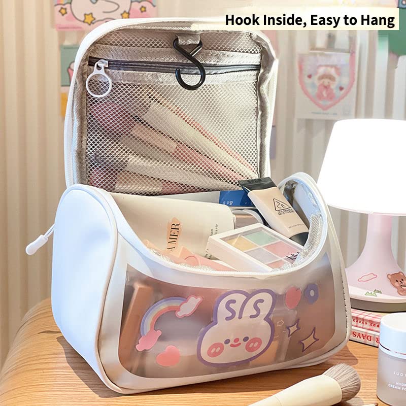 Miniatura 2 de Bolsa de cosméticos kawaii linda bolsa de maquillaje Y2K accesorios estéticos bolsa de maquillaje Y2K bolsa de cosméticos para bolso (blanco)