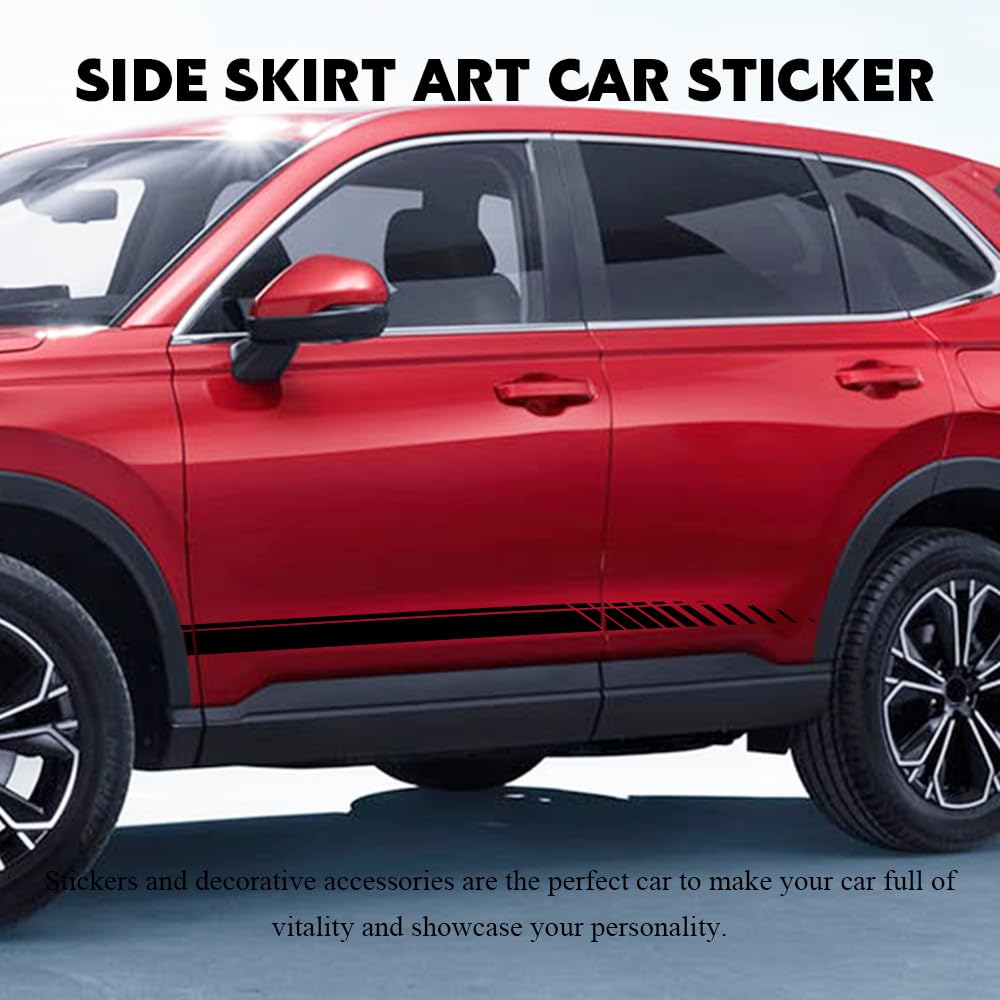 2 szt. sportowych naklejek graficznych w paski wyścigowe, naklejki samochodowe, auto karoseria, boczne wyścigi sportowe, paski graficzne, akcesoria do dekoracji samochodu, winylowe, DIY