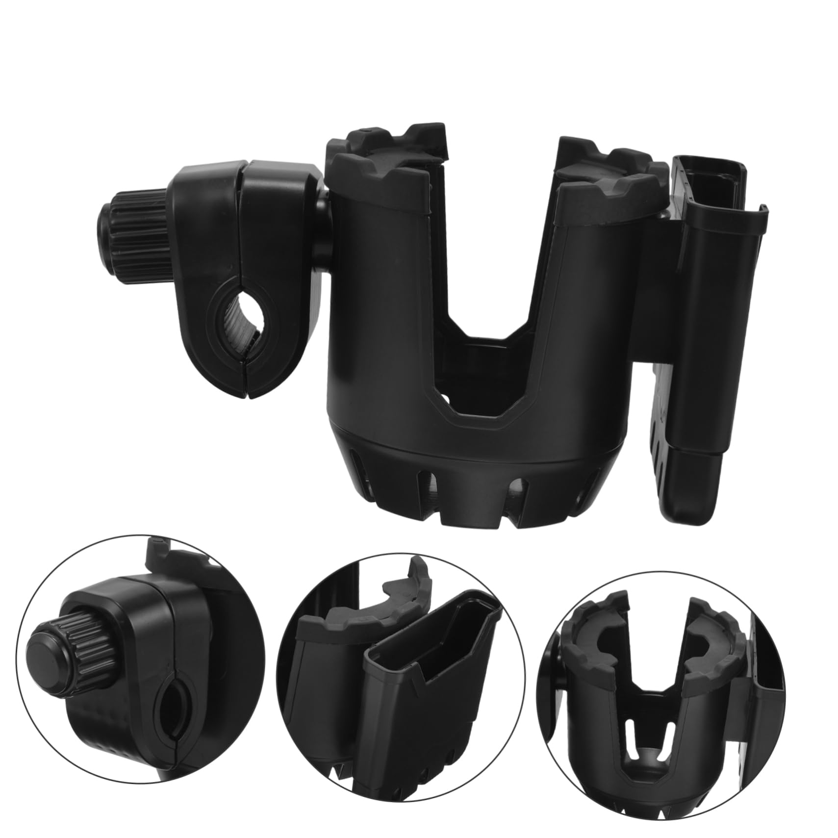 FOMIYES 5 Pezzi Walker Portabicchieri Passeggino Portabevande Tazza Bici Portabicchieri Staccabile Portabottiglie Portabicchieri Per Passeggino Specchio Porta Telefono Per Auto