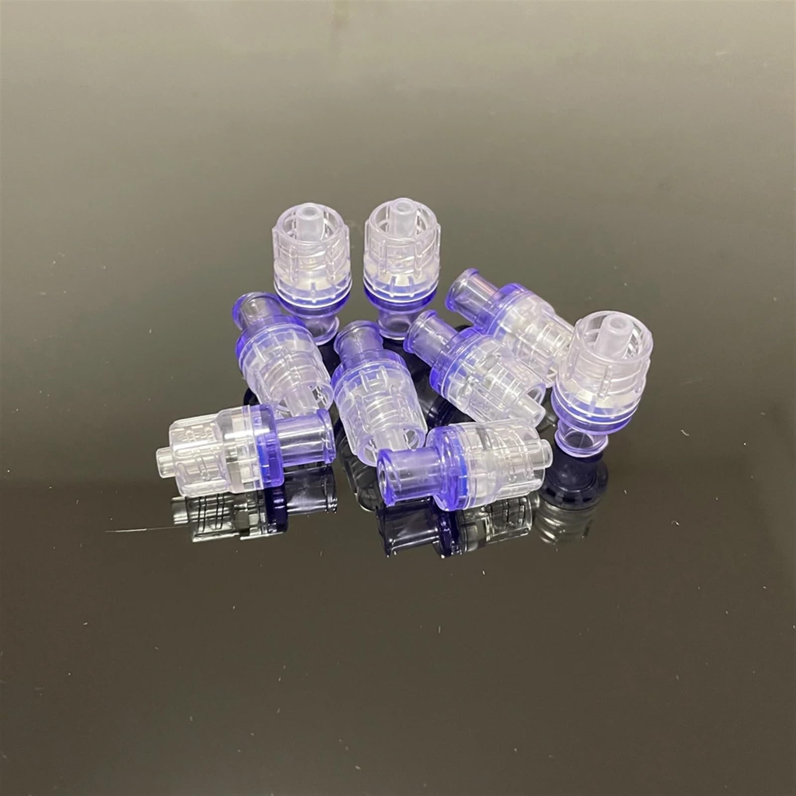 Válvula de retención diafragma Luer Lock, Macho y Hembra, plástico Grado médico, 10 Uds