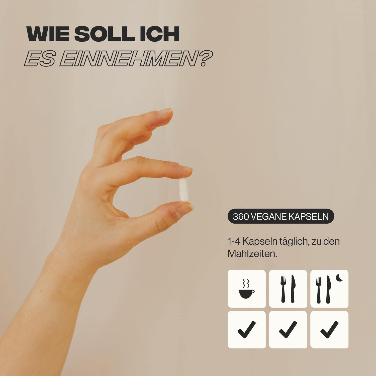 L-Arginin 2.800 mg pro Tagesdosis (4 Kapseln) – Reines Arginin in Freier Form, ohne HCL für eine Höhere Bioverfügbarkeit – 360 Kapseln für 3 Monate – Zenement