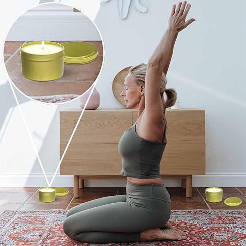 Miniatura 5 de Bunhut Latas para velas, paquete de 24 latas de velas de 5 onzas para hacer velas, tarros de velas a granel con tapas, latas de velas para hacer