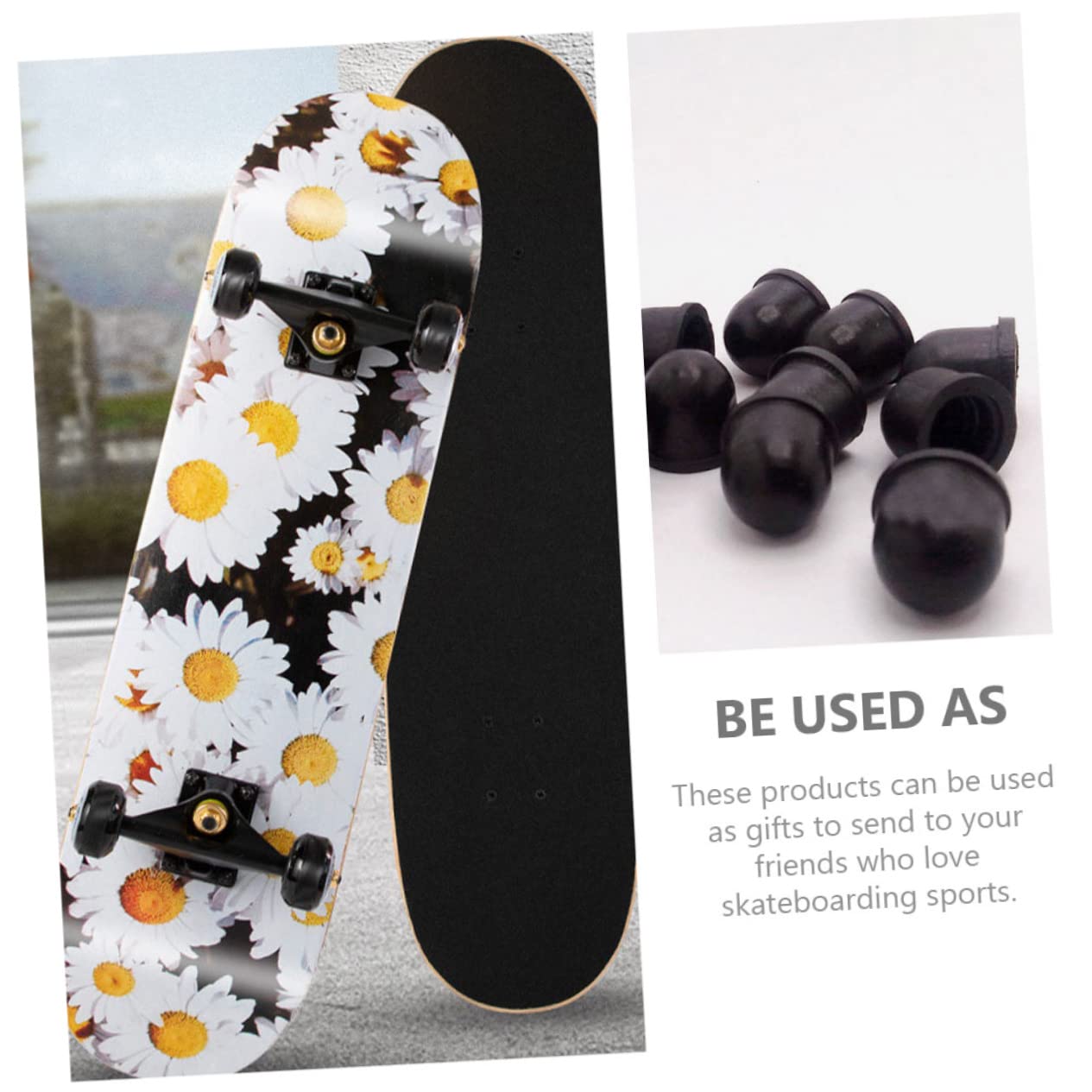 VANZACK 5sets Skateboard Pivot Cups Replacement Bushings Shock Absorption Tools for Smooth Riding Compatible Skateboard Trucks Easy Installation Balance