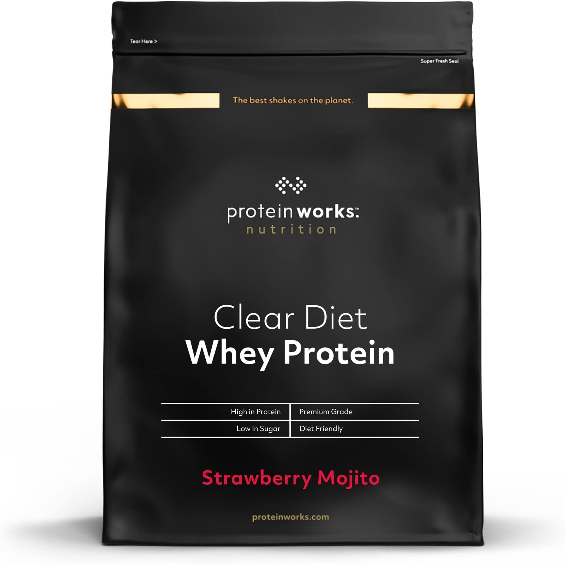 Protein Works - Clear Diet Whey Protein Isolate Powder | Refreshing High Protein Drink | Strawberry Mojito | 1kg
