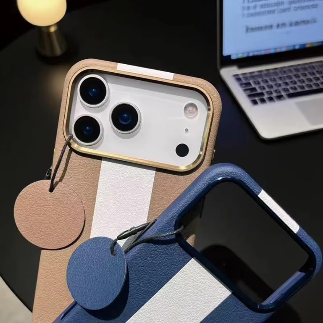 Cover per iPhone 17 in pelle PU di lusso, antiurto e con chiusura magnetica (per iPhone 17/BIANCO)