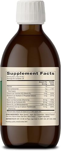 Miniatura 2 de Dr. Mercola Suplemento dietético líquido de complejo de vitamina B, 29 porciones (9.80 onzas líquidas), apoyo energético y para el estado de ánimo,
