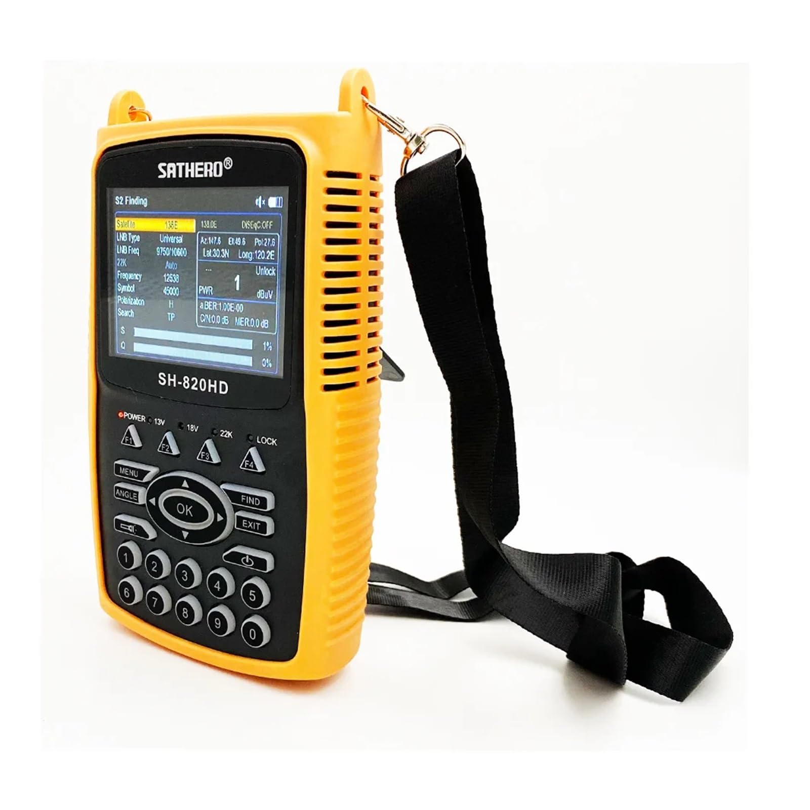 SH-820HD Détecteur de Satellite combiné 3,5 Pouces H.265 HEVC DVB-S/S2/T/T2/C/CCTV HD Signal numérique(S2)