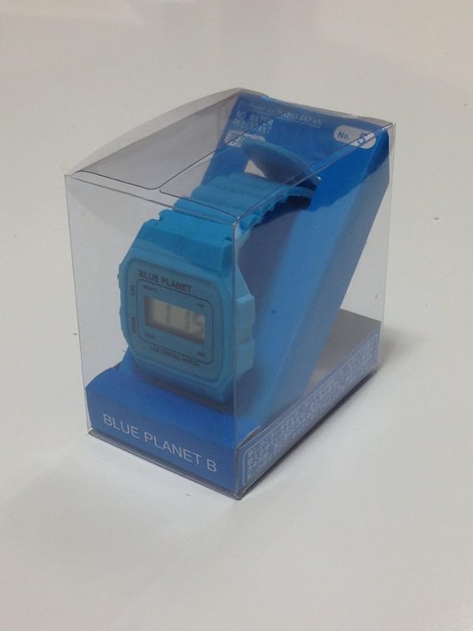 Amazon | デジタルウォッチ ブループラネット B | 腕時計