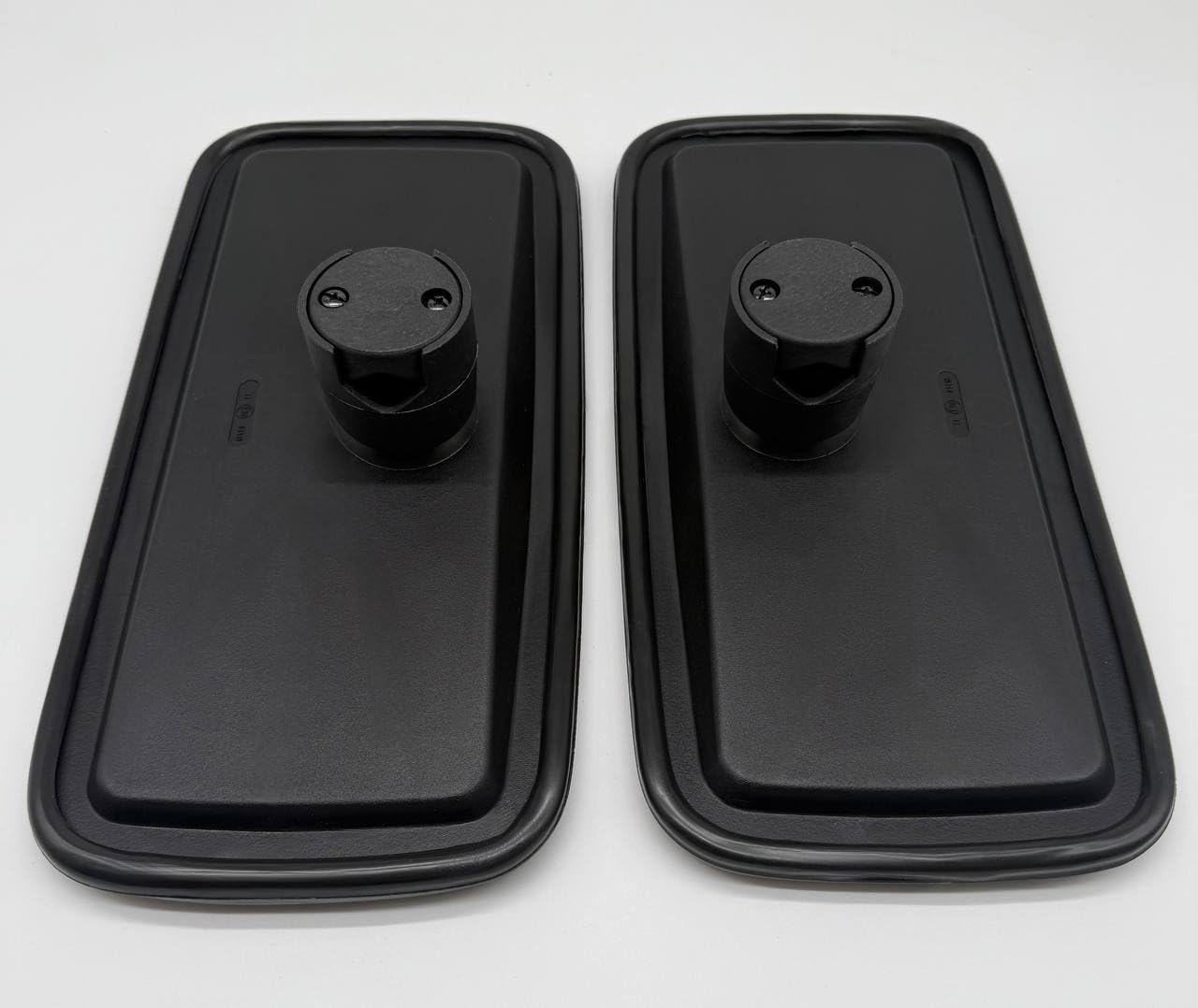 Lot de 2 espejos laterales para camiones, camionetas, autobuses, excavadoras, tractores - 375 x 185 mm - Diámetro: 14 a 30 mm