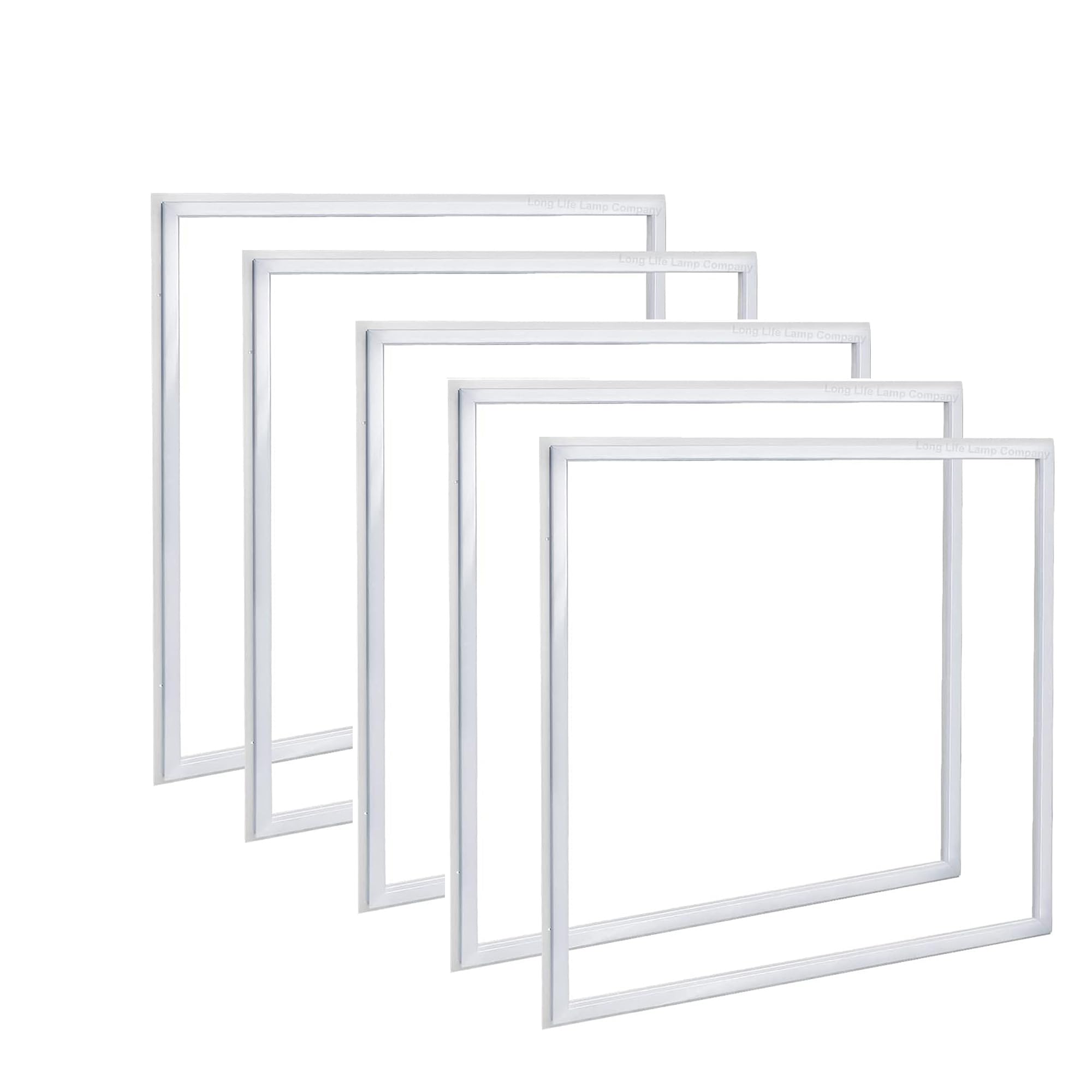 5X led Panel Lights Frame 5000 Lumen 50w recessed Ceiling lamp Tiles Long Life 7000k Cool White Square for Office, Company, Garage