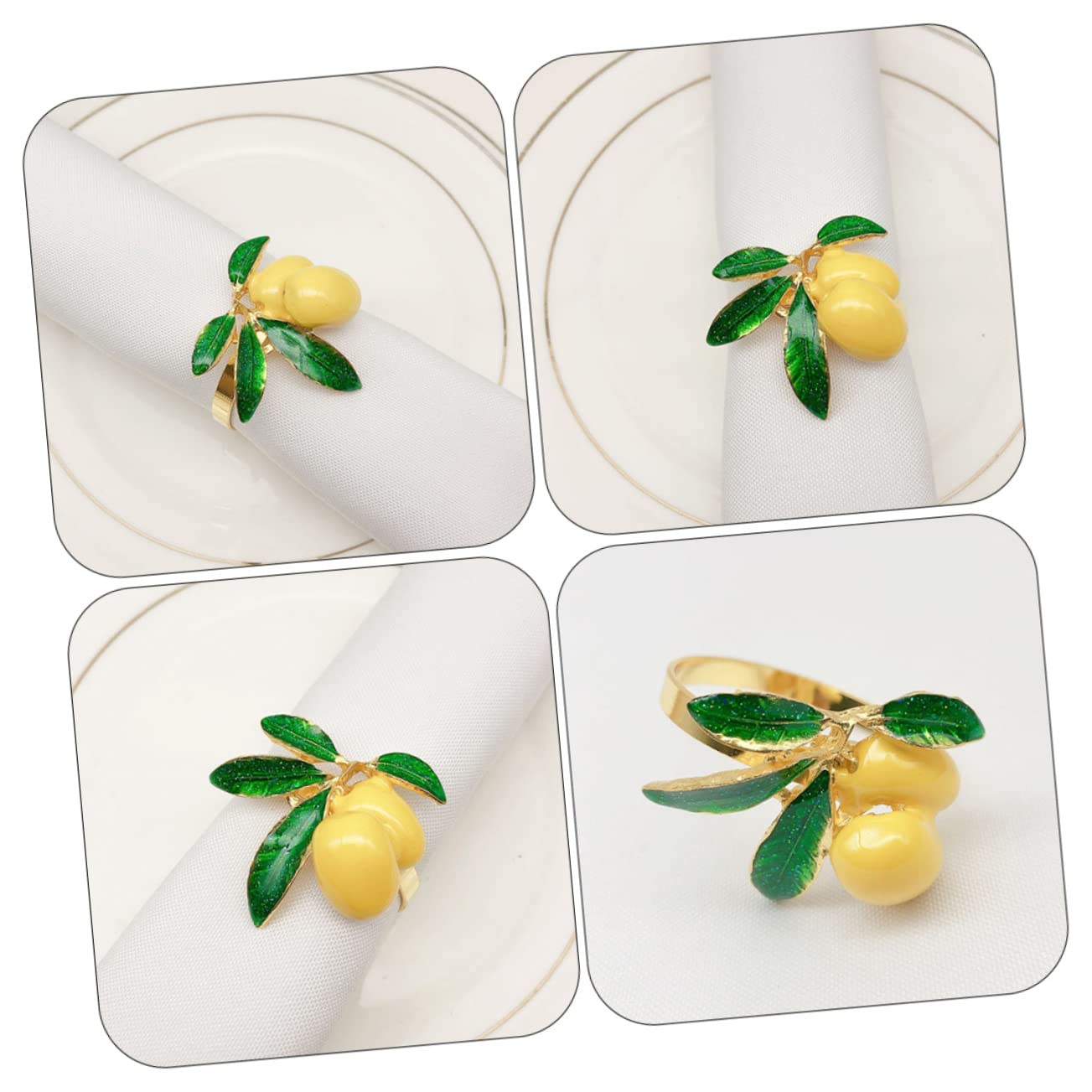 3 Set Portatovaglioli Decorativi Design Per Feste E Accessori Da Tavola Eleganti Speciali 6 Pezzi*3