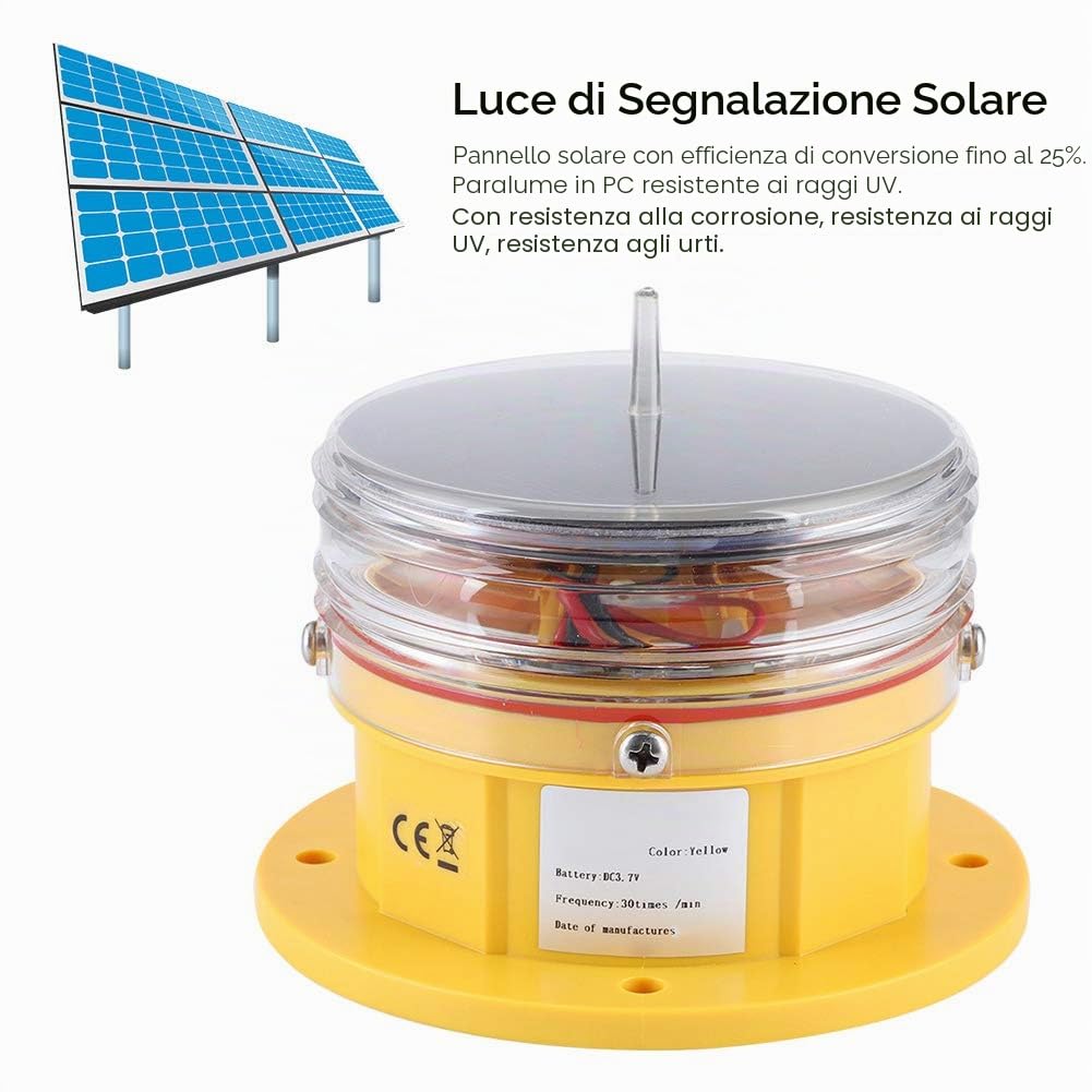 Illuminazione a 360 ° di sicurezza a chiatta per pontile marino per navi a LED impermeabile a luce solare IP68 impermeabile