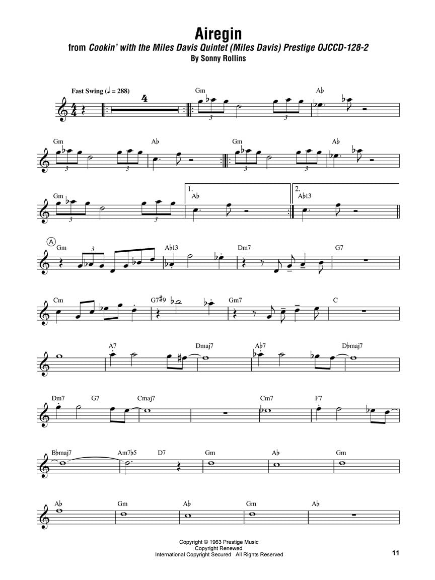 John coltrane - omnibook - instruments en si - for b-flat instruments