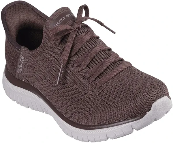 Skechers Women's Hands Free Slip-Ins Virtue-Divinty Sneaker, Chocolate=Choc, 10