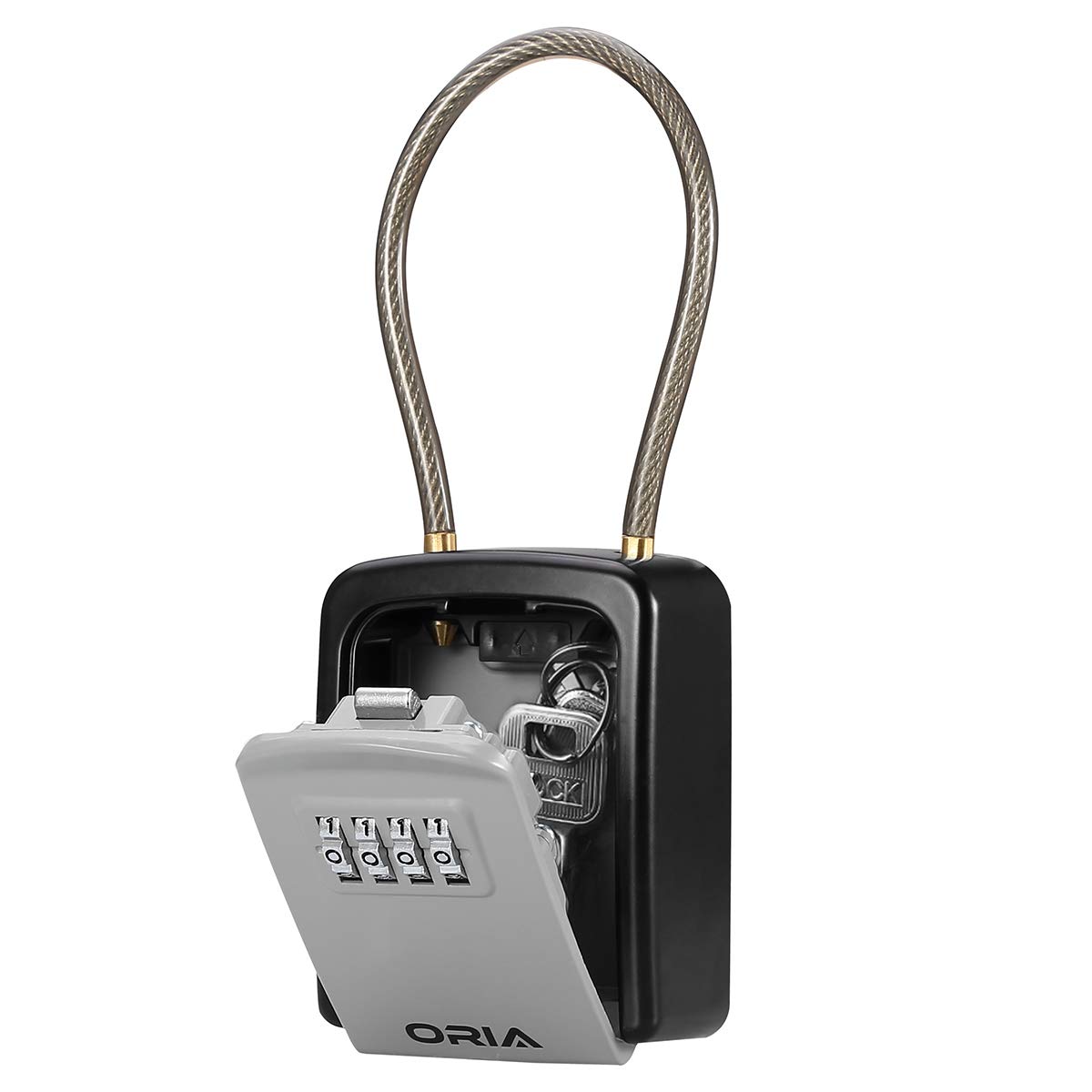 Buy ORIAKey Lock Box, Safe Locker, 4 Digit Combination Lock Box Wall ed ...