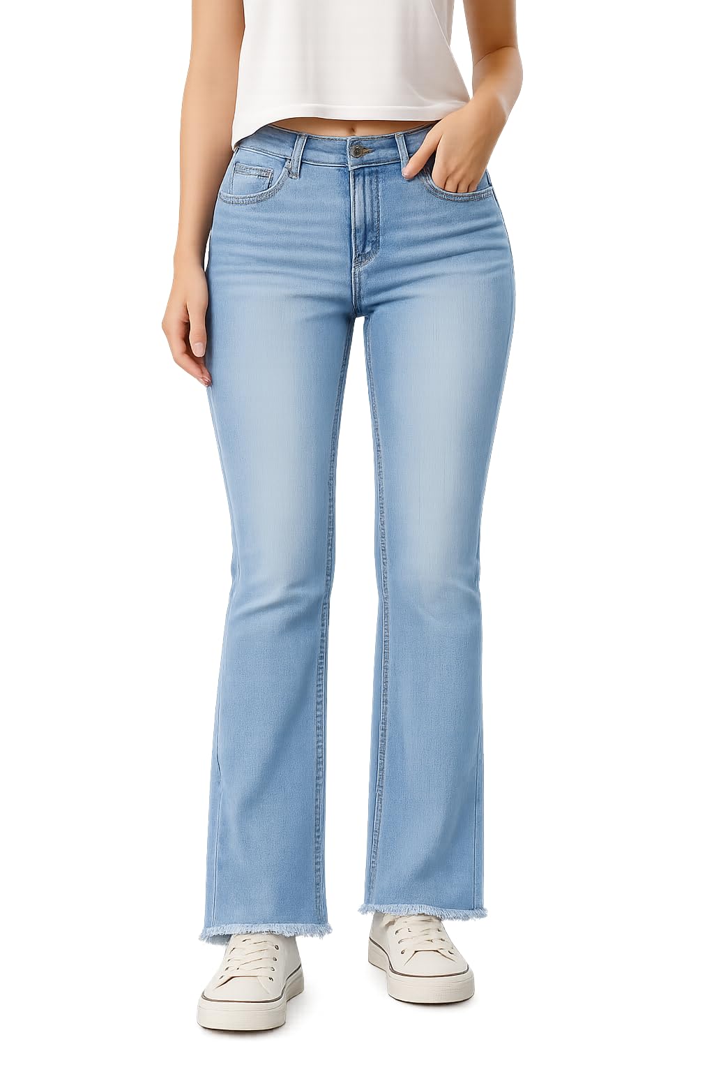 Women Slim Fit Boot Cut Jeans-image-16
