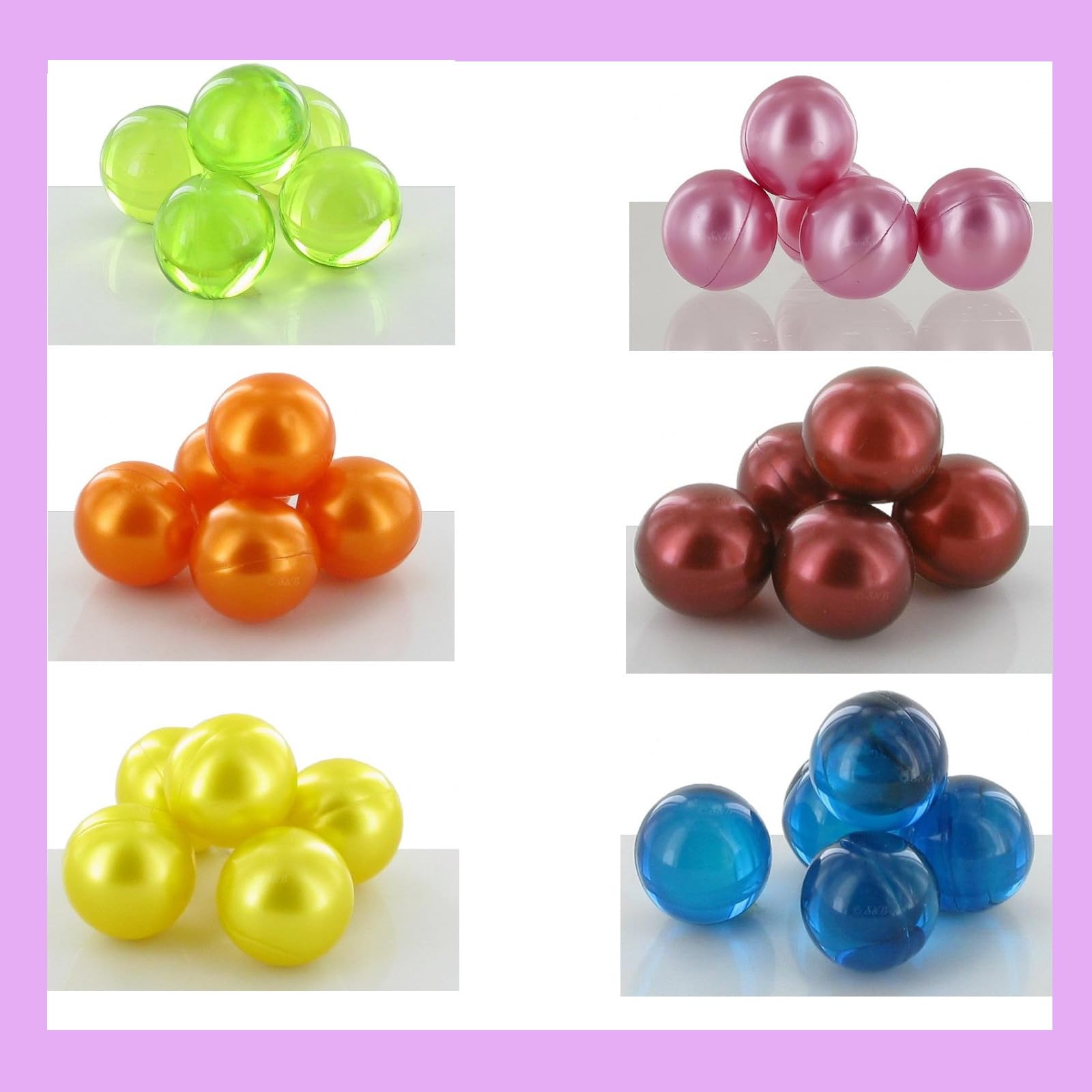 50 Perles de Bain Rondes Parfums et Couleurs Mélangées