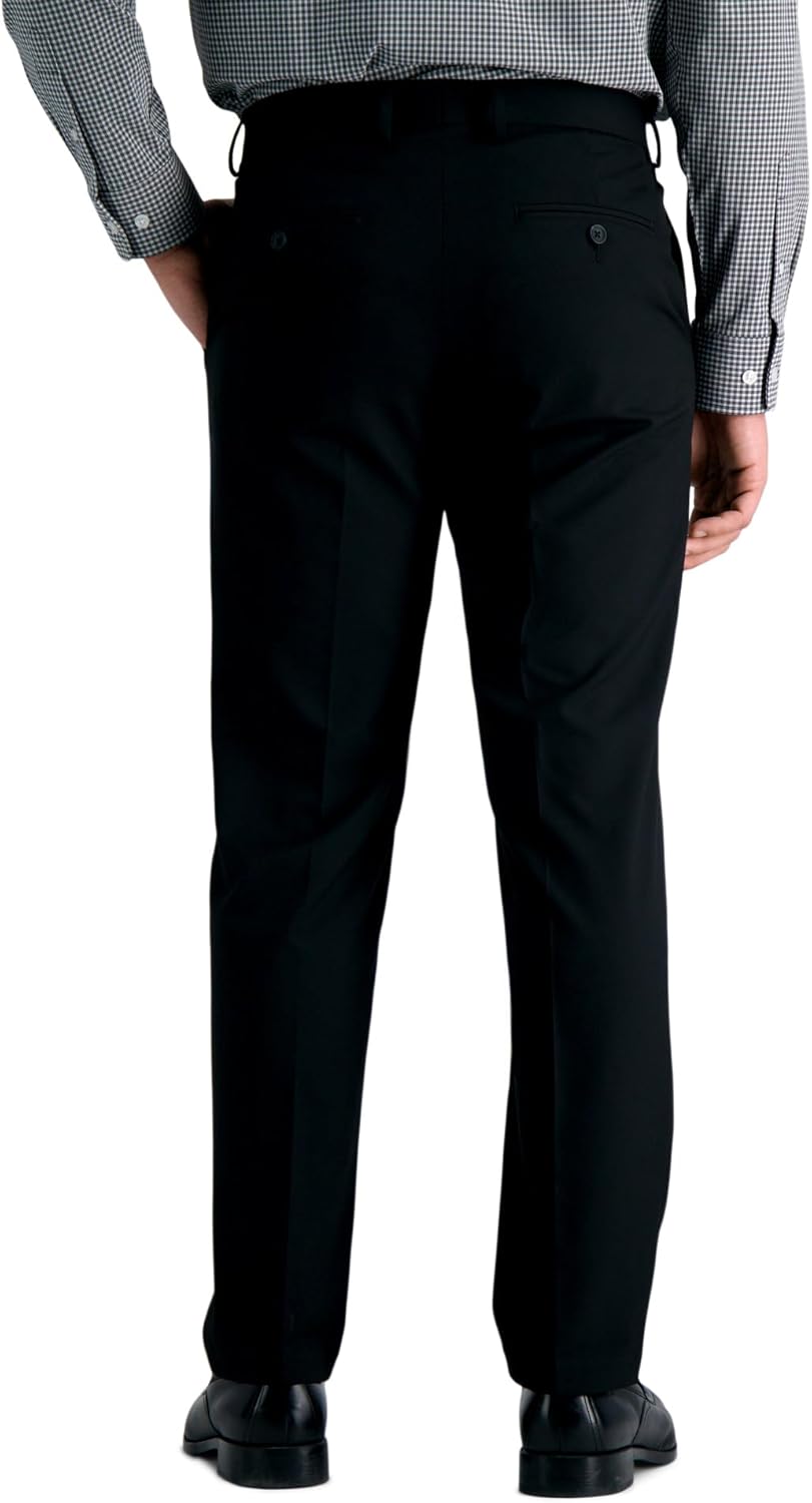 J.M. Haggar Mens 4-Way Stretch Straight Fit Flat Front Dress Pant - Image 2