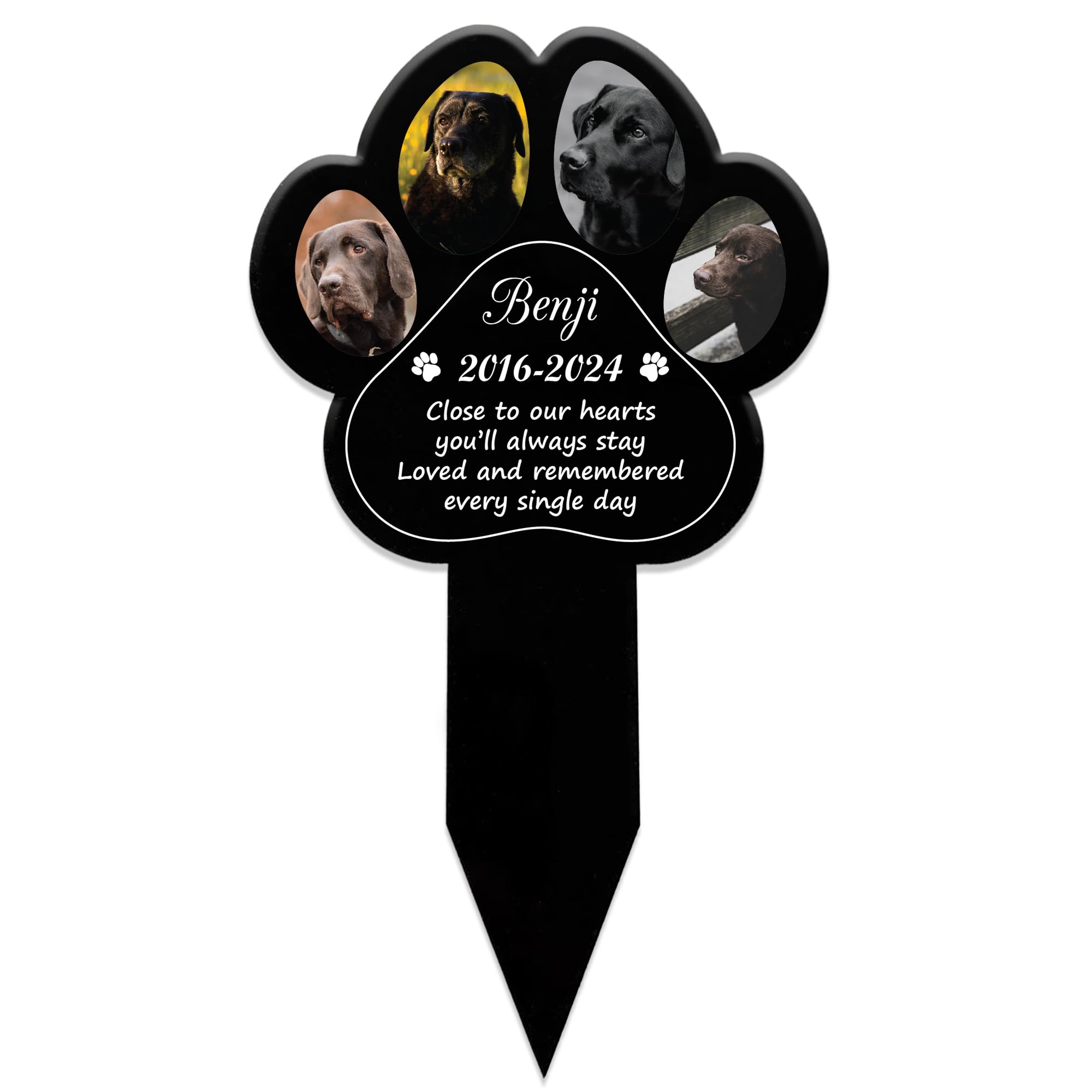 Red Ocean Personalised Pet Memorial Stake Garden Grave Marker Dog Memorial Remembrance Plaques For Pet Owners