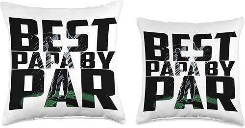 Miniatura 3 de Funny Best Papa by Par Father's Day Golf Shirt Gift Grandpa Throw Pillow, 18x18, Multicolor