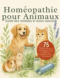 Homéopathie pour Animaux – Guide des remèdes et soins naturels: Découvrez 75 fiches pratiques pour soigner naturellement chiens, chats, rongeurs, ... Un guide doux, rassurant et complet.