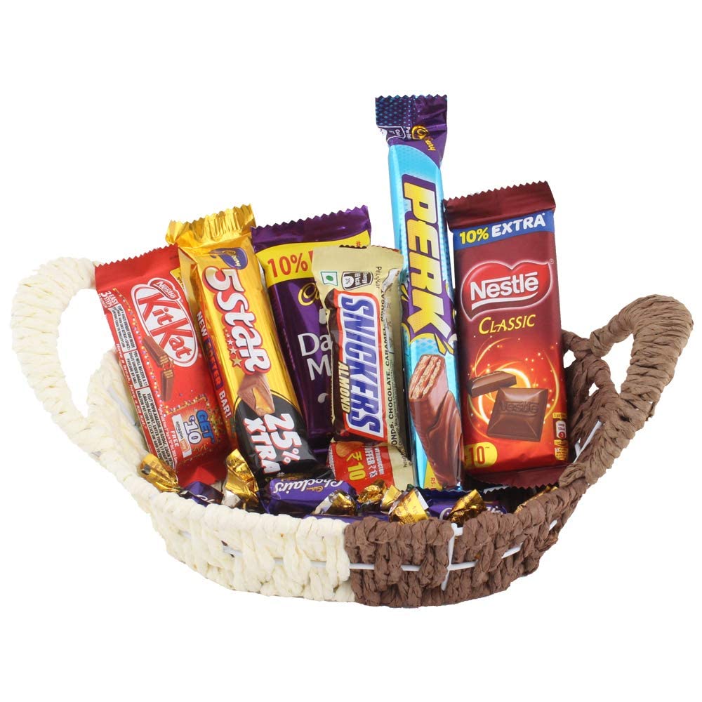 Astonished Retail Chocolate Delight with Chocolates and Basket Combo | Chocolate Gift for Rakhi, Diwali, Christmas, Birthday, Anniversary, Holi, 1
