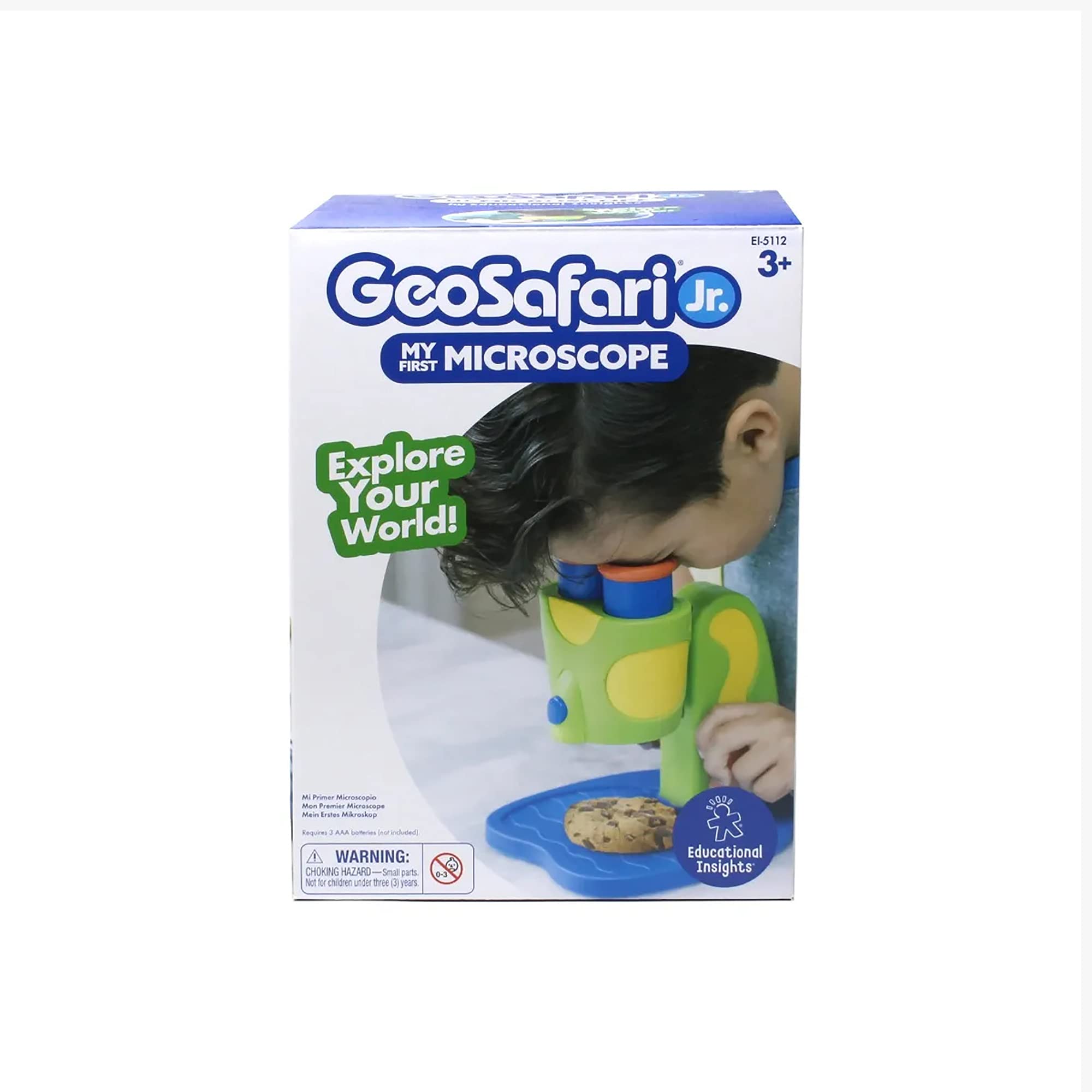 Learning Resources GeoSafari Jr. Il Mio Primo Microscopio – Gioco Scientifico Educativo per Bambini 3+, Microscopio con LED e Messa a Fuoco Facile