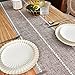Farmhouse Rustic Table Runner Braided Stripe Table Runners Embroidered Table Decorations for Kitchen Living Room Dining Holiday and Party Coffee 13x60 Inch