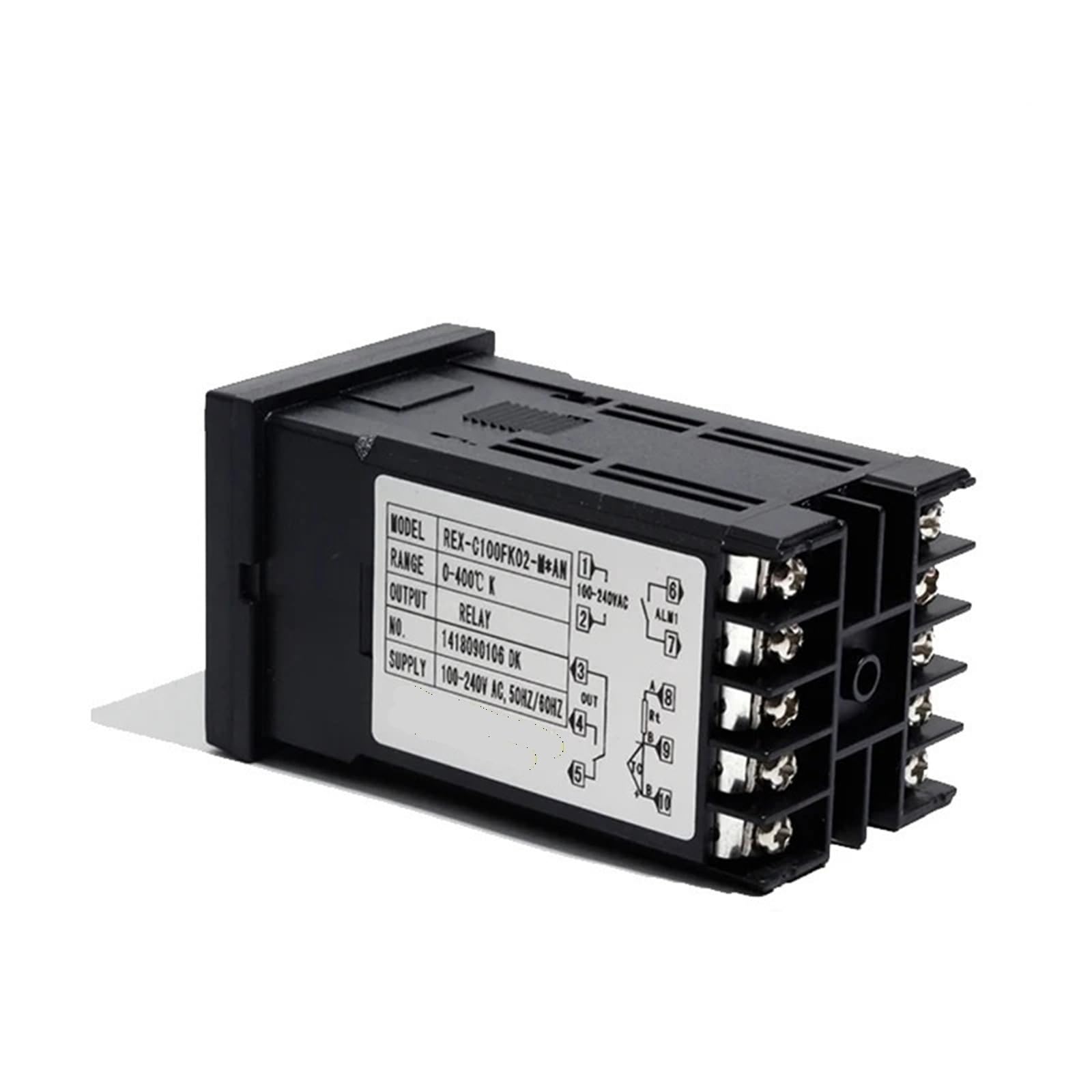 REX-C100 - Controlador de temperatura PID, CA 100-240 V, salida SSR/relé, con termopar M6 tipo K, juego de termostato de alta precisión (juego de controlador, salida SSR)