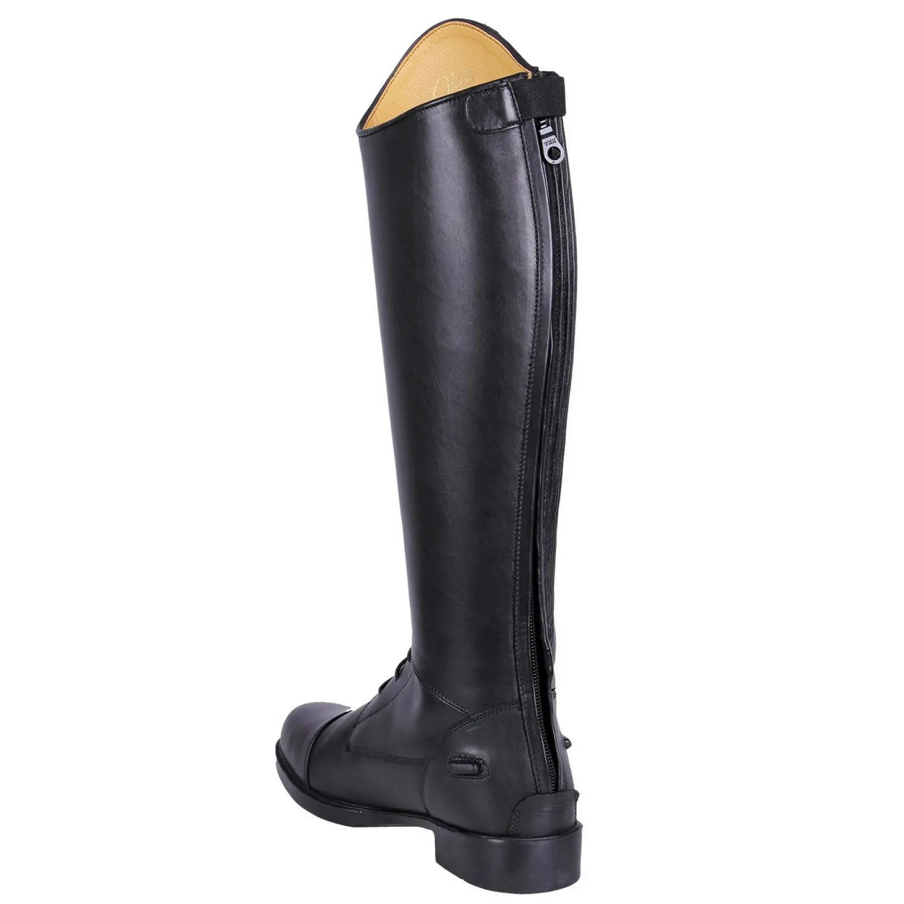 Bottes d'équitation en cuir QHP Romy pour enfants avec design interchangeable - Noir - Largeur de mollet normale, Noir , 36