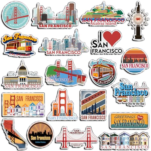 Set de 20 imanes decorativos metálicos San Francisco
