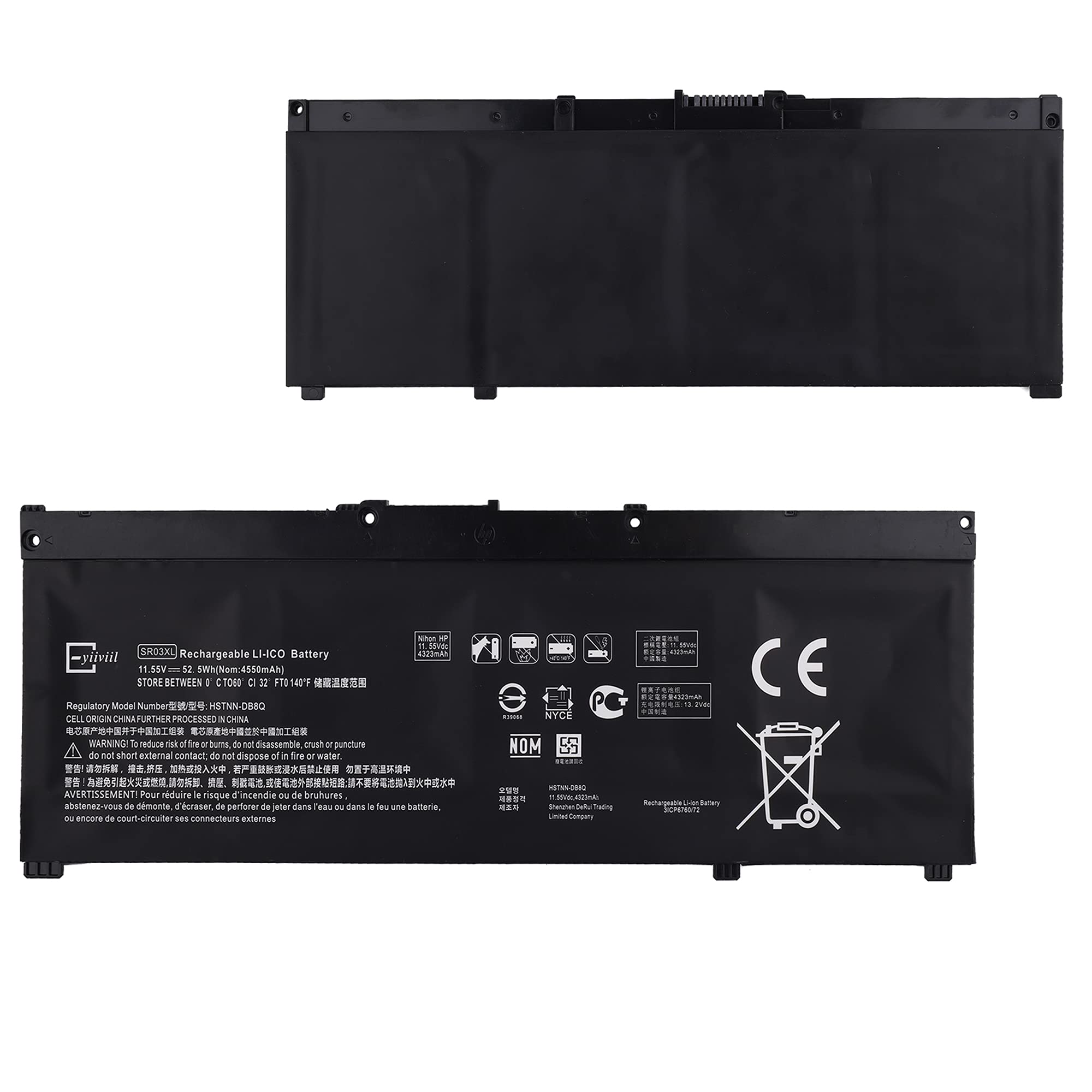 E-yiiviil battery SR03XL compatible with HP Pavilion 15-CX 15-cx0020nr L08855-855 HSTNN-IB8L 52.5Wh