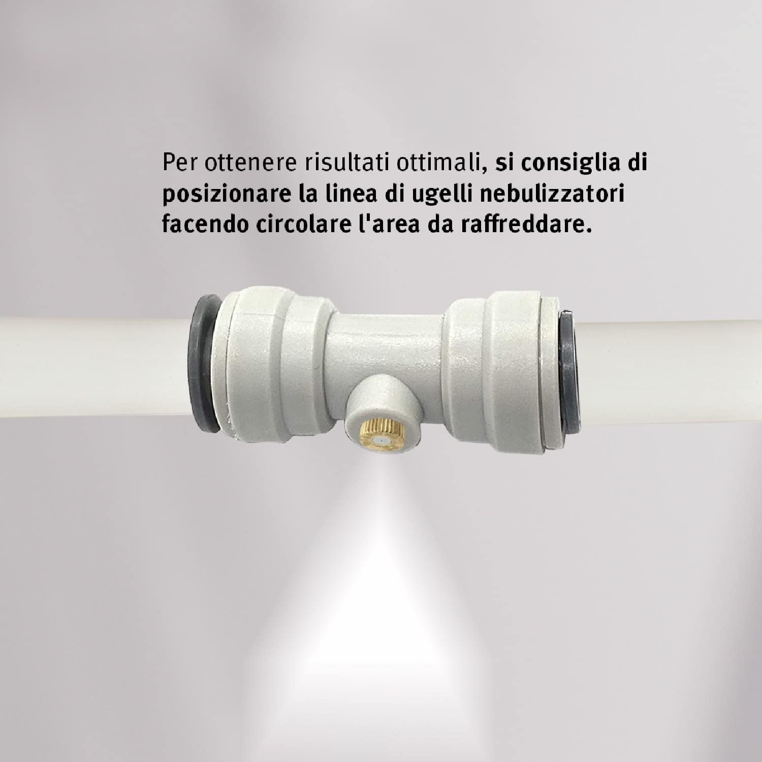 Drip & Fresh C5115N - Kit di Nebulizzazione per Climatizzare Il Cortile o la Terrazza - 8 Punti di Freschezza, Lunghezza 10 m