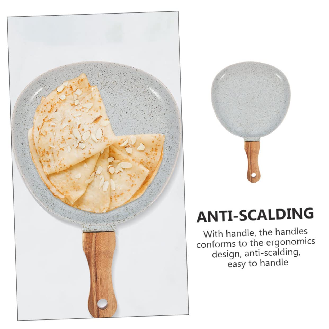 Abaodam Ceramic Food Serving Tray with Handle Vintage Nordic Style Dinner Plate for Crepes Cakes and More Easy to Clean Unique Design for Daily Use