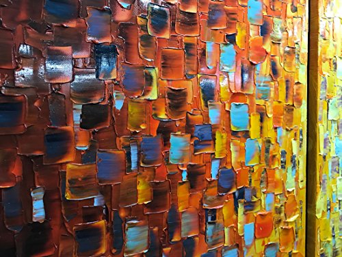 Metuu Paintings, 24x36Inchx3 Paintings Oil Hand Painting 3D Hand-Painted On Canvas Abstract Artwork Framed Ready to Hang for Living Room,Dinning Room, Bedroom