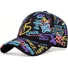 Streetwear Style Graffiti Print Baseball Cap for Men and Women, Sun Hat, Summer Cotton Casual Hat