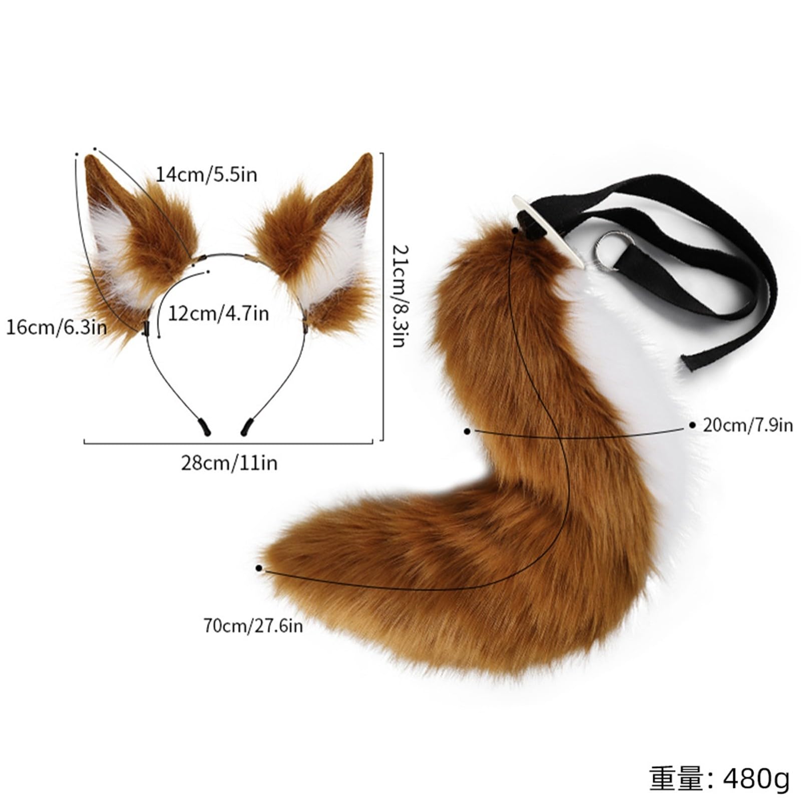 Diadema con orejas de cosplay, con temática de animales, para fiestas de festivales
