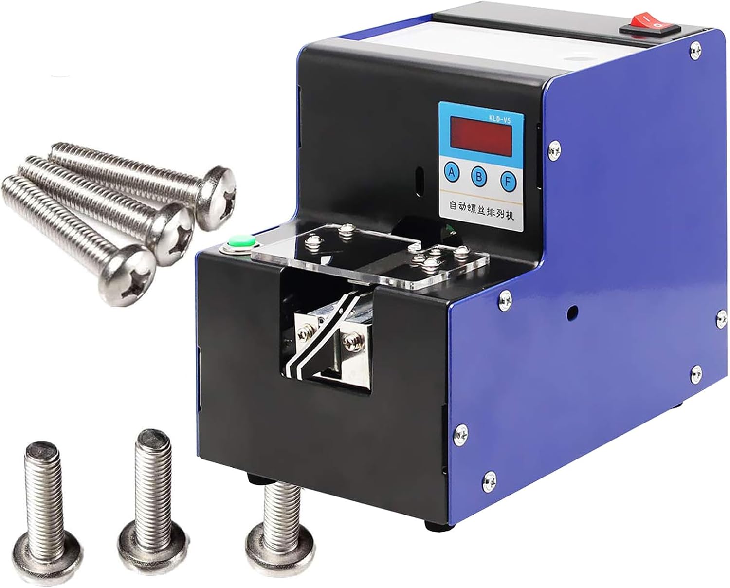 Automatic Digital Screw Counter Machine, Adjustable 1.0-5.0mm Screw Point Feeder, 0-9999 Count for Efficient Screw Packaging in Manufacturing Industry