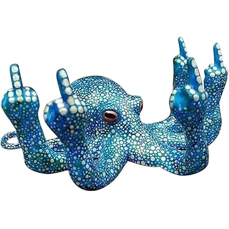 Anger Octopus Sculpture | Decorate with a Luminescent Aquatic Artist