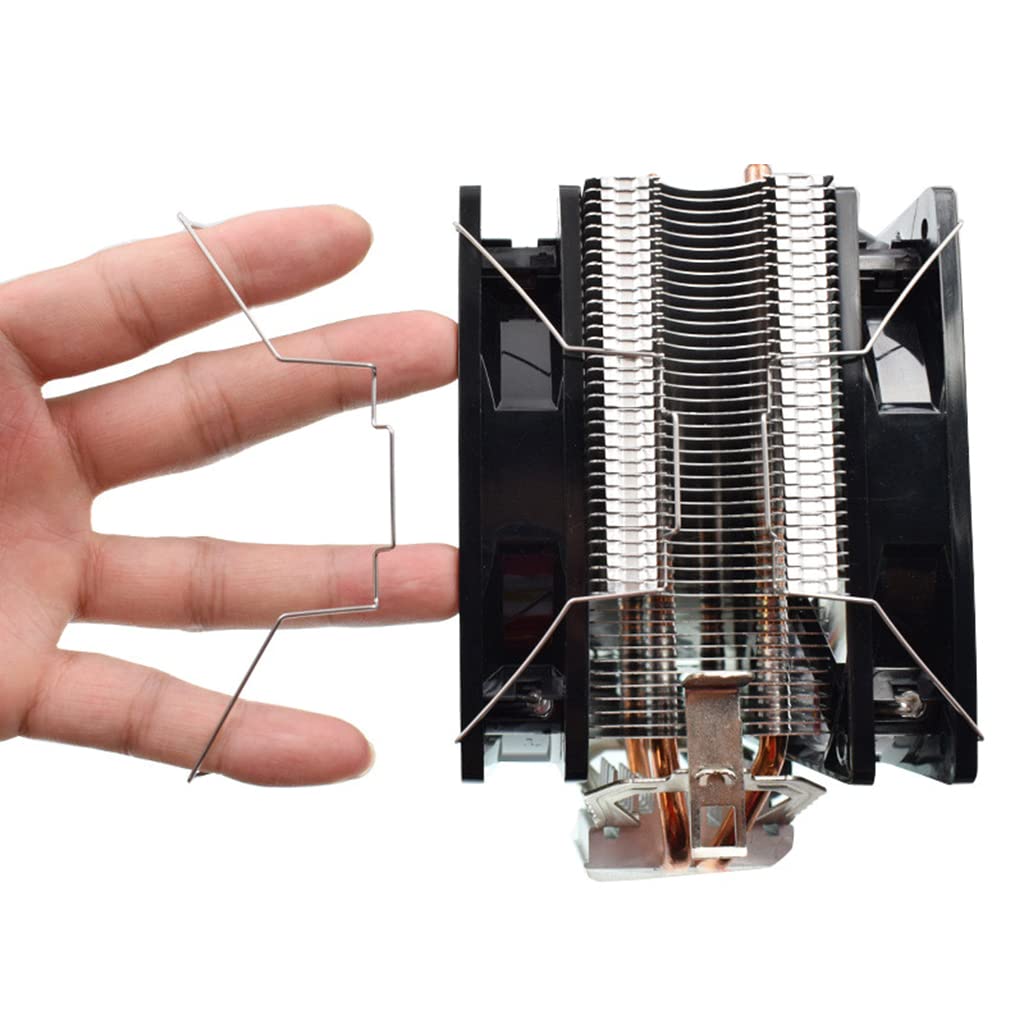 Qsvbeeqj CPU Radiator Fan Hook Fixed Bracket Fan Buckle Elastic Stainless Steel Fan Buckle 2Pcs/ Set CPU Fan Hook