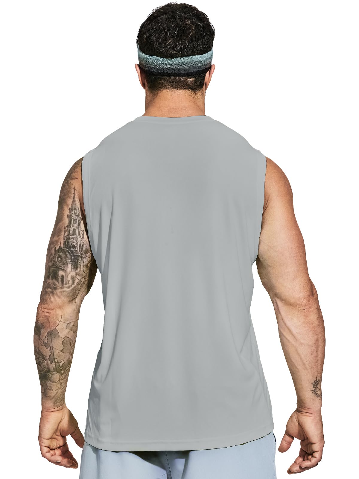 MIER Camiseta sin mangas para hombre con protección UV UPF 50+, de secado rápido, para correr, sin mangas, con protección UV