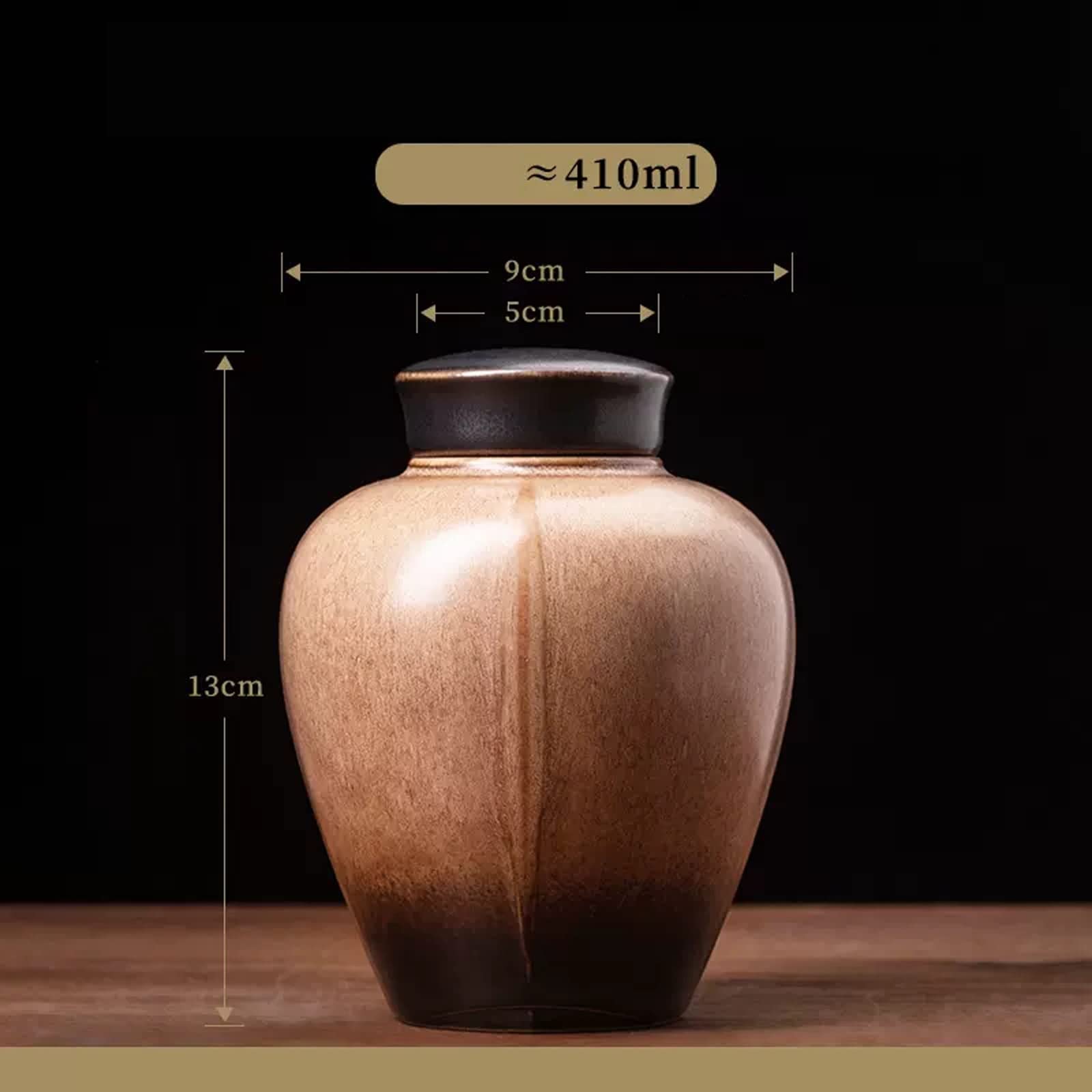 Pudełko na herbatę Ceramiczny pojemnik do przechowywania herbaty liściastej, utrzymuje herbatę hurtową w czystości i świeżości, szczelny żywności, pojemniki, 410 ml Hermetyczny