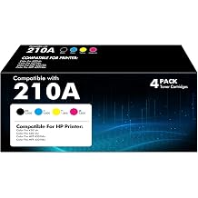210A Toner Cartridges 4 Pack MFP 4301fdw 210X Compatible for HP 210A 210 Toner Cartridges Work with HP Color LaserJet Pro 4301fdn 4201dw 4201dn Printer Ink | Black Cyan Yellow Magenta with Chip