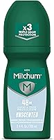 Mitchum Men's Unscented Roll-On Antiperspirant Deodorant - 48HR Sweat & Odor Protection, Quick-Drying, Dermatologist Tested, 3.4 oz